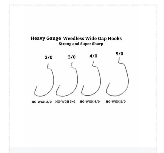 Heavy Gauge Wide Gap (EAGLE CLAW LAZER SHARP HOOKS)