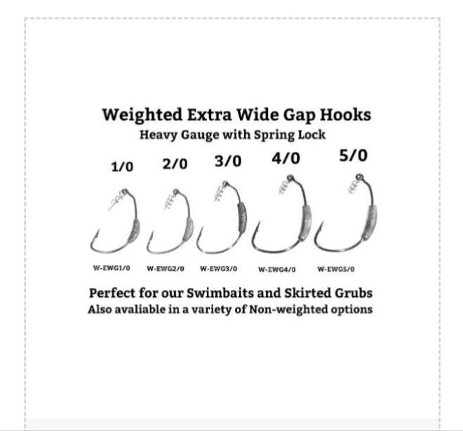 Weighted Swimbait Extra Wide Gap Hooks